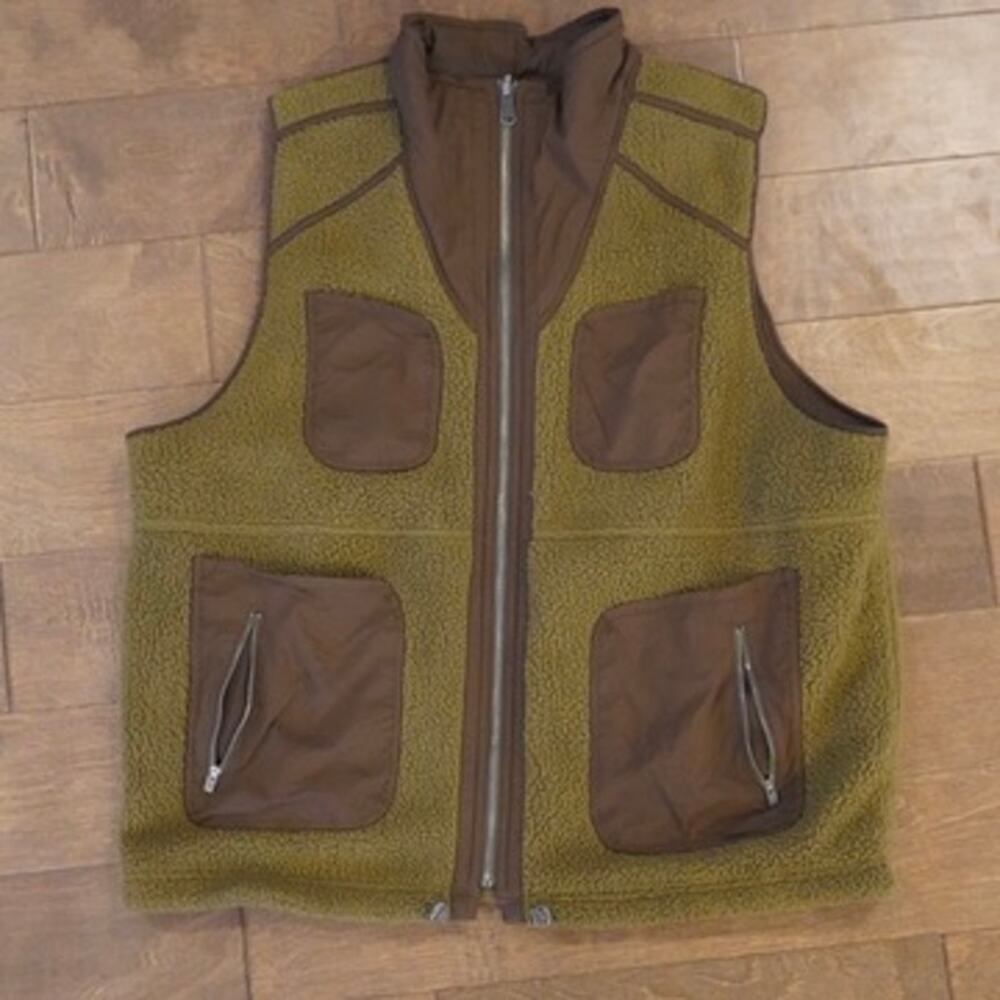 Free People Movement Sleeveless Reversible Vest Brown/Green Womens Size Large - Picture 2 of 9